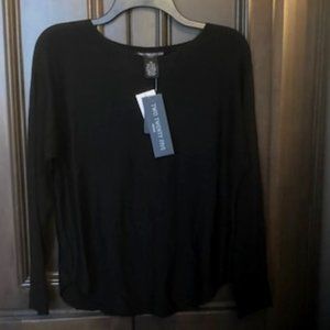 Two Twenty Five Black Cashmere Blend Long Sleeve Sweater